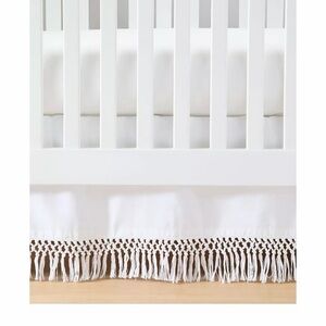 Serena & Lily White Crib Skirt with Fringe